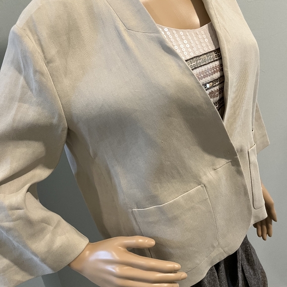 Piazza Sempione Linen Jacket Made in Italy Size 44 - US size 8 - 10 or … - Picture 3 of 16